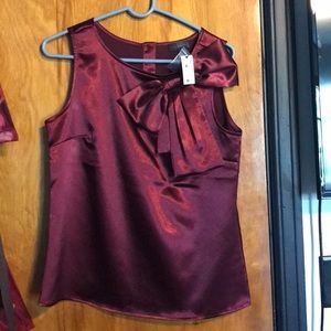 Sleeveless Satin Blouse